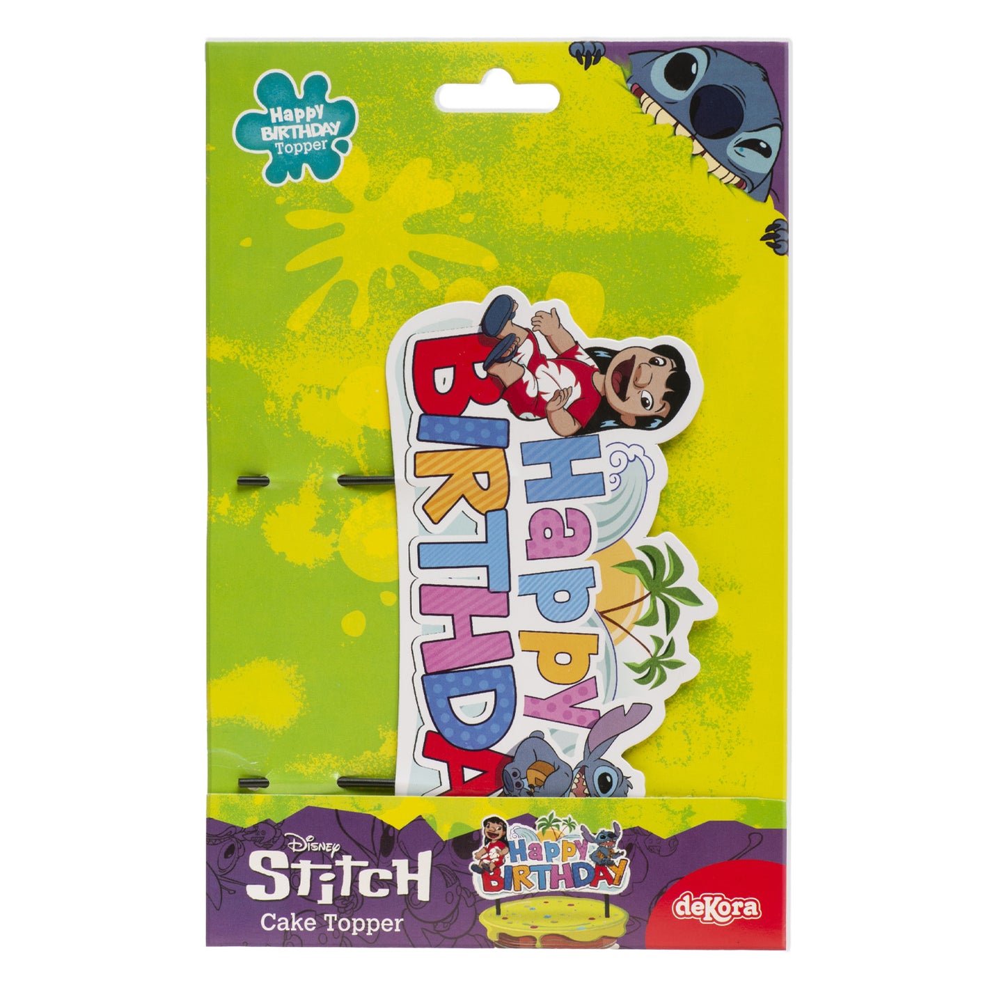 CAKE TOPPER PAPEL STITCH 17,5CM
