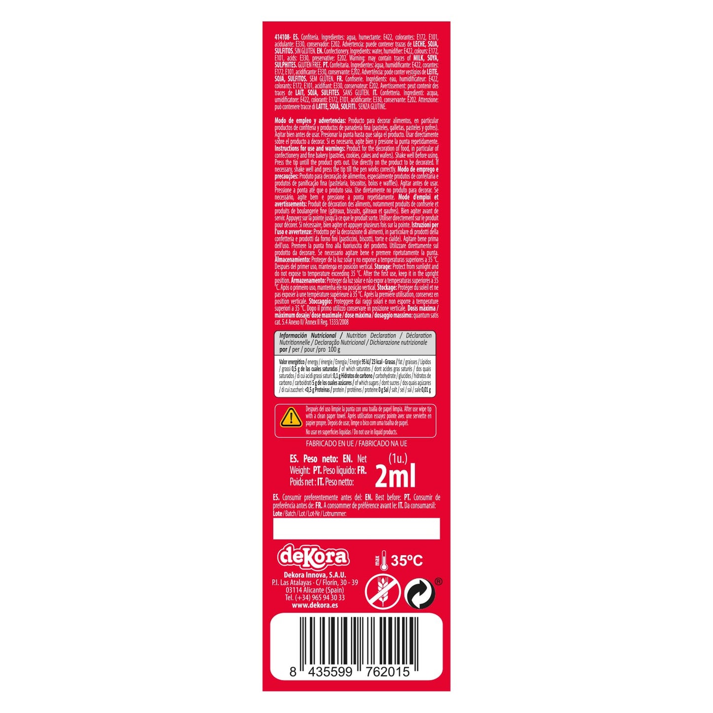 ROTULADOR COMESTIBLE ORO PERLADO