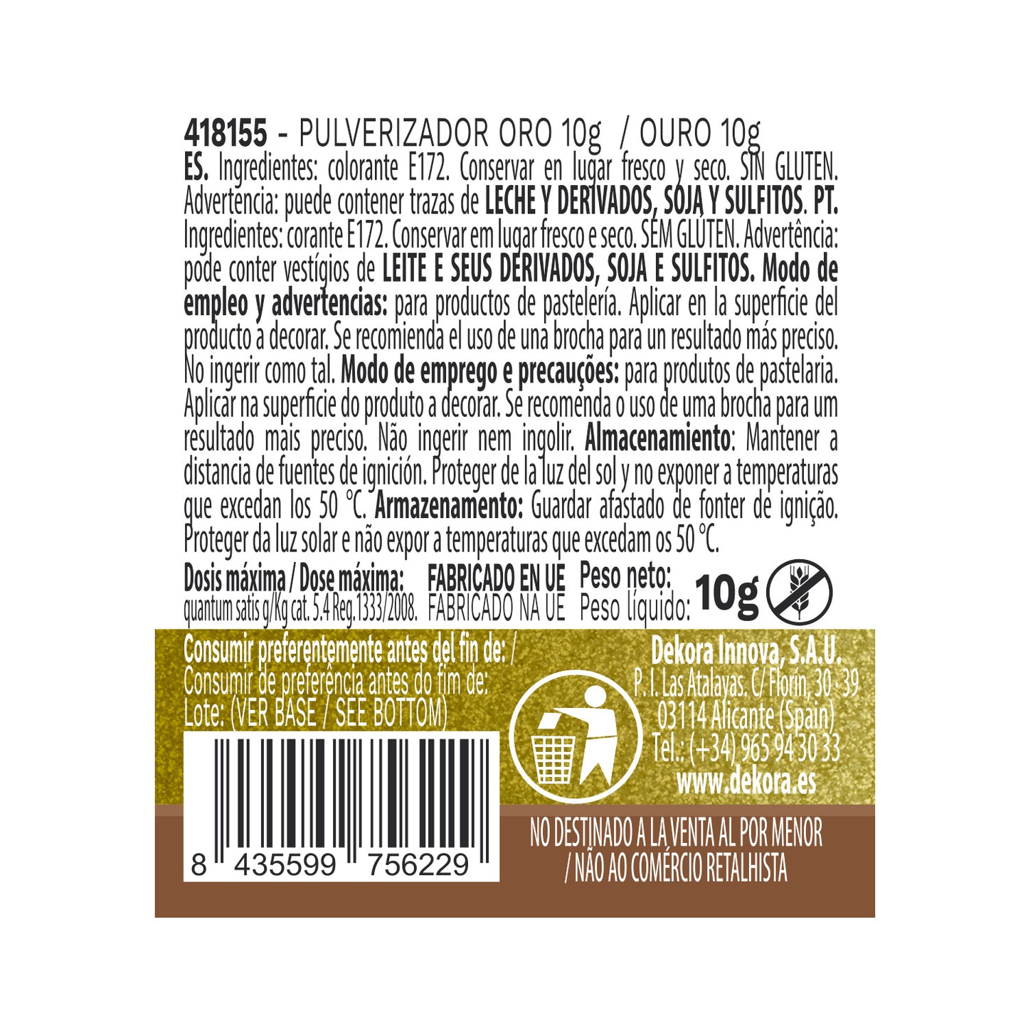 PULVERIZADOR CON EFECTO PERLADO 10G