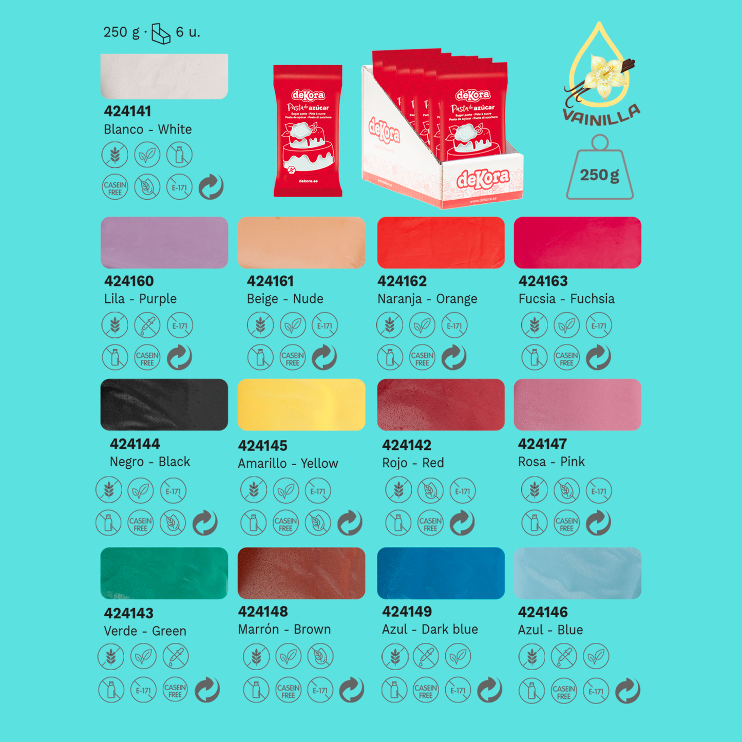 FONDANT PARA TARTAS 250G