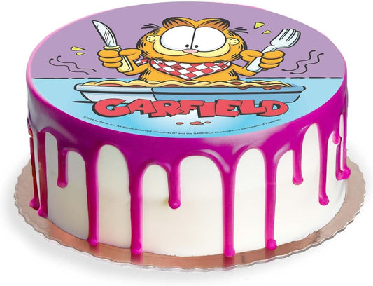 OBLEA PARA TARTAS DE GARFIELD REDONDA DE 20CM