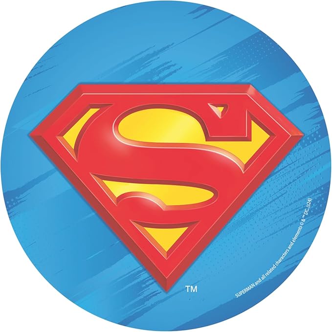 OBLEA PARA TARTAS DE SUPERMAN REDONDA DE 20CM