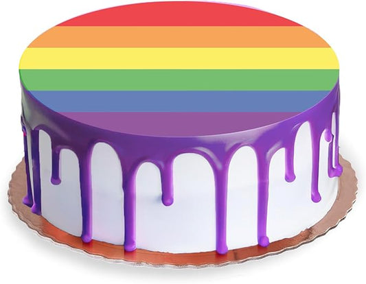 OBLEA PARA TARTAS DE LGTBI REDONDA DE 20CM
