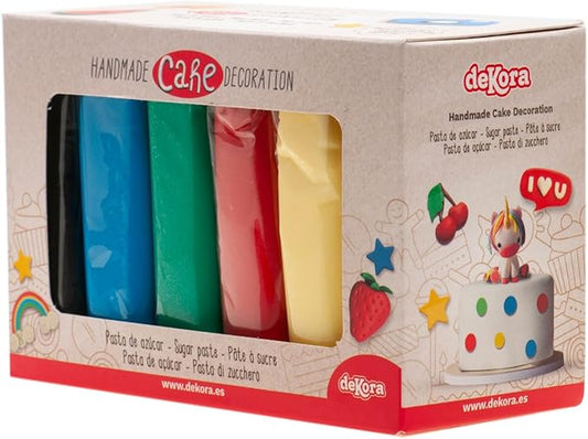 PACK DE FONDANT 6 COLORES PRIMARIOS 600GR