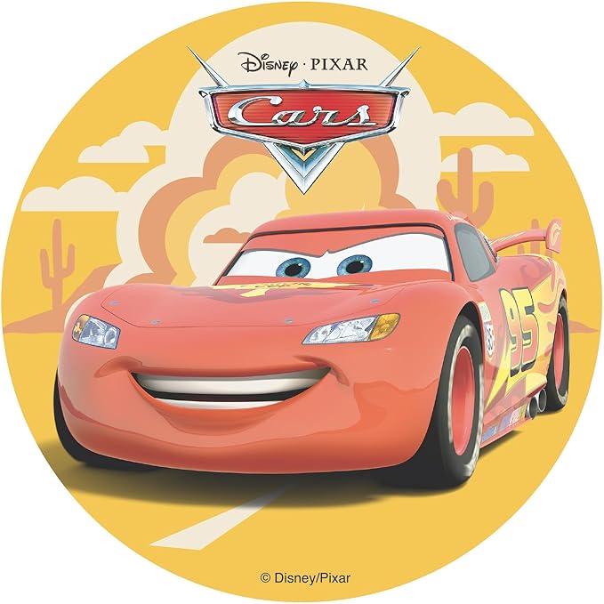 OBLEA PARA TARTAS DE CARS REDONDA DE 20CM