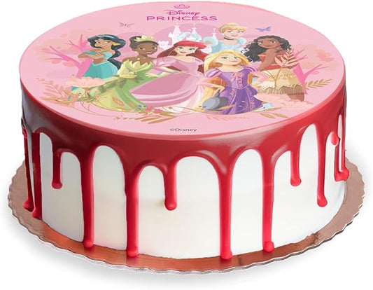 OBLEA PARA TARTAS DE PRINCESAS REDONDA DE 20CM