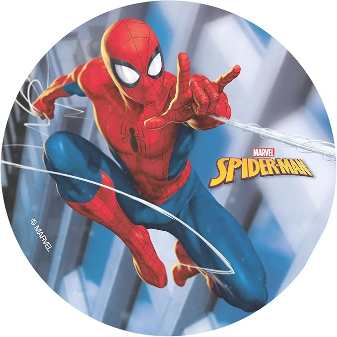 OBLEA PARA TARTAS DE SPIDERMAN REDONDA DE 20CM