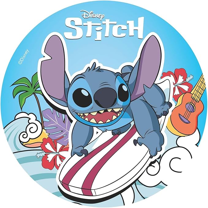 OBLEA PARA TARTAS DE STITCH REDONDA DE 20CM