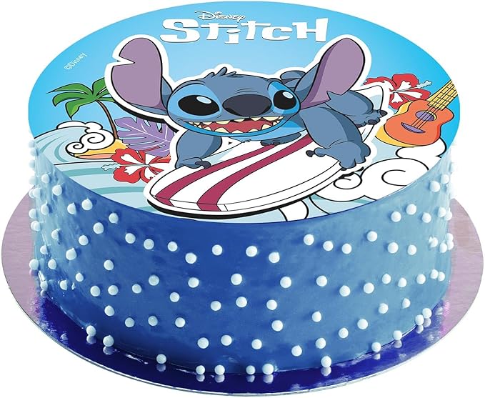 OBLEA PARA TARTAS DE STITCH REDONDA DE 20CM