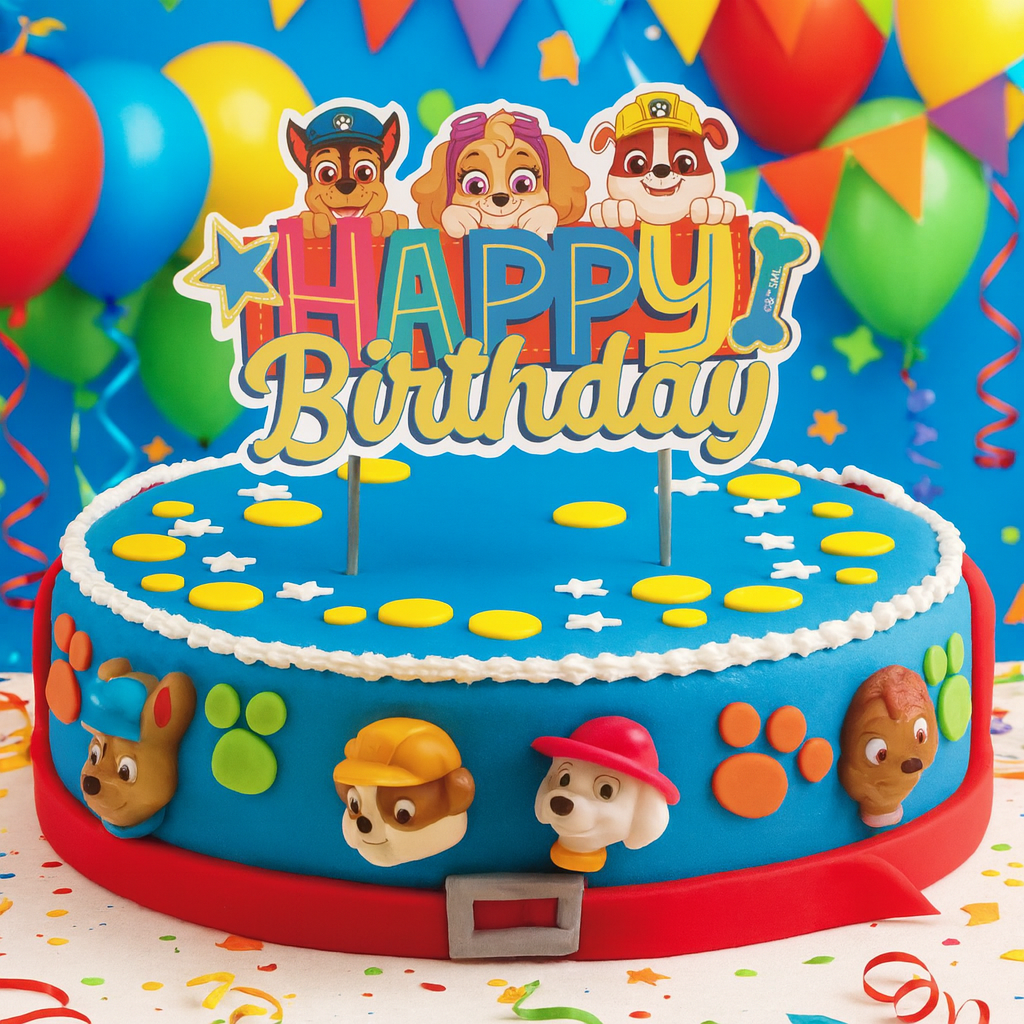 CAKE TOPPER PAPEL PATRULLA CANINA 17x15 CM