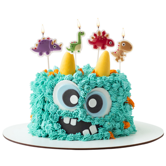 VELAS TARTA CUMPLEAÑOS DINOSAURIOS 4UD