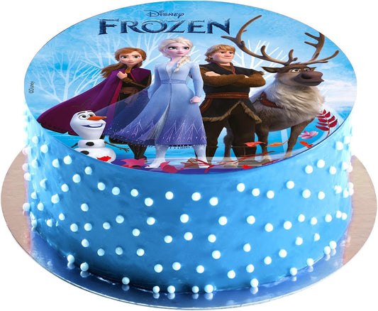OBLEA PARA TARTAS DE FROZEN REDONDA DE 15CM