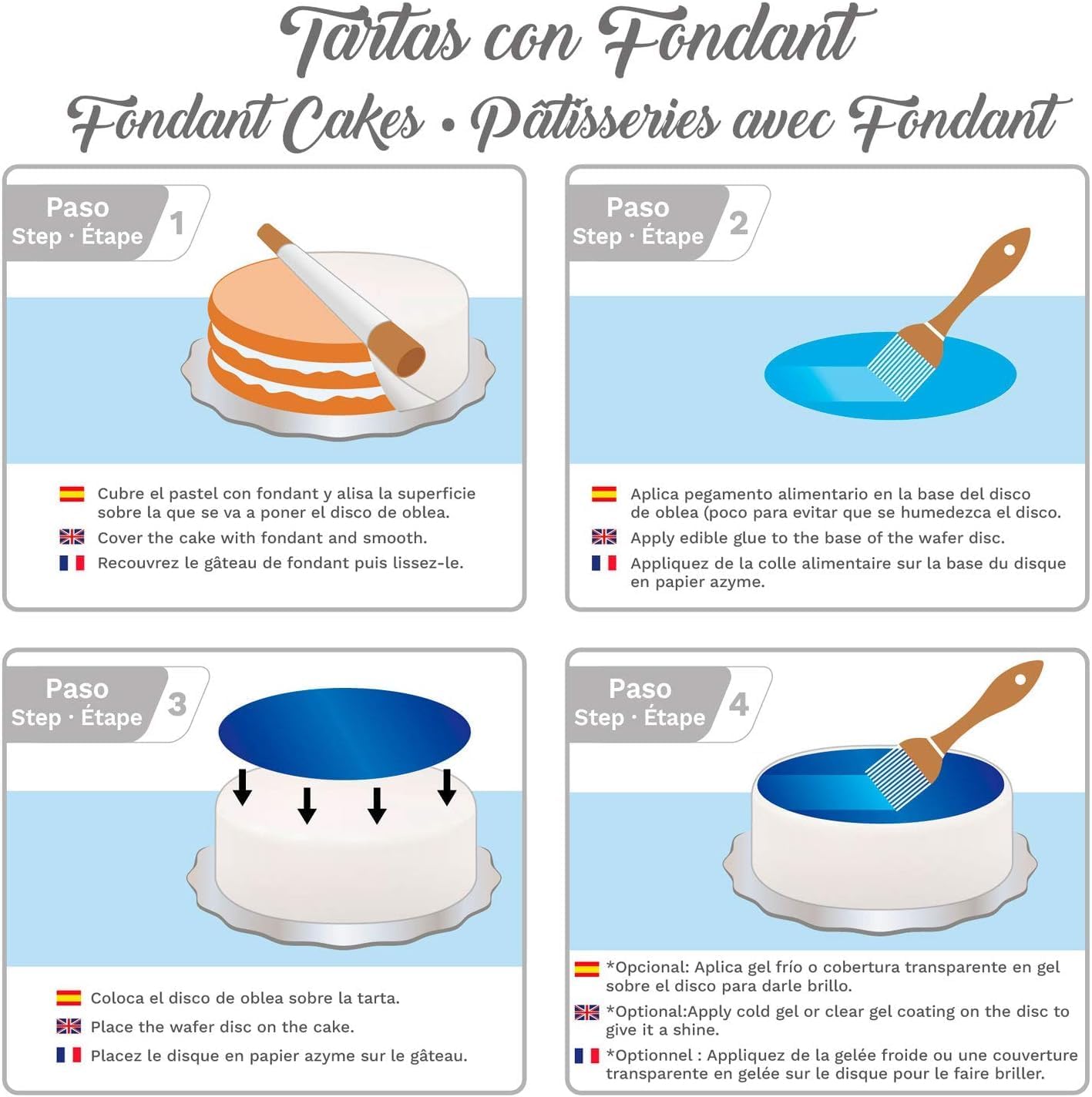OBLEA PARA TARTAS DE UNICORNIO REDONDA DE 20CM