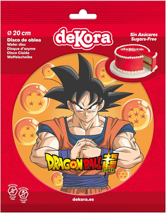 OBLEA PARA TARTAS DE DRAGON BALL REDONDA 20CM