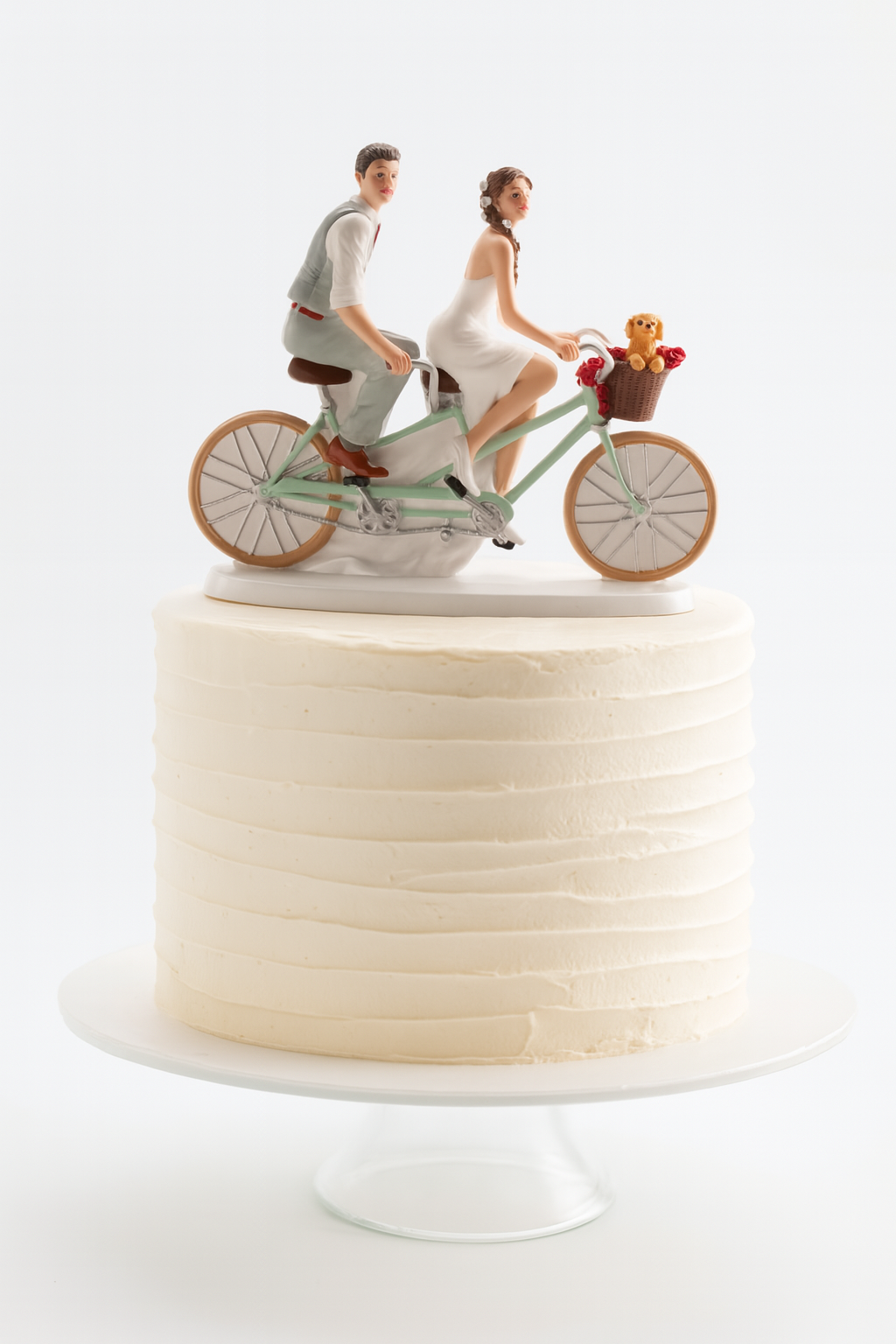 FIGURA TARTA BODA PAREJA BICICLETA 16x18 CM