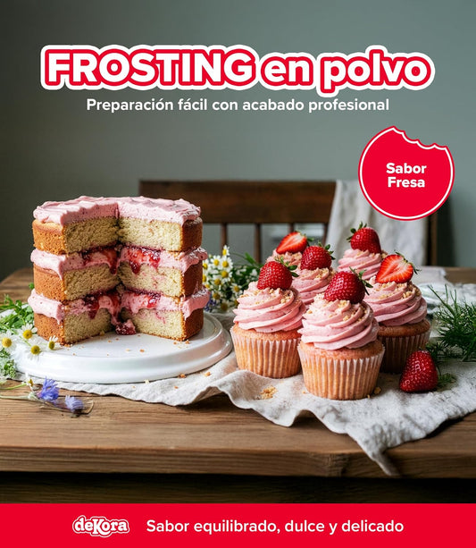 FROSTING EN POLVO FRESA 300 G