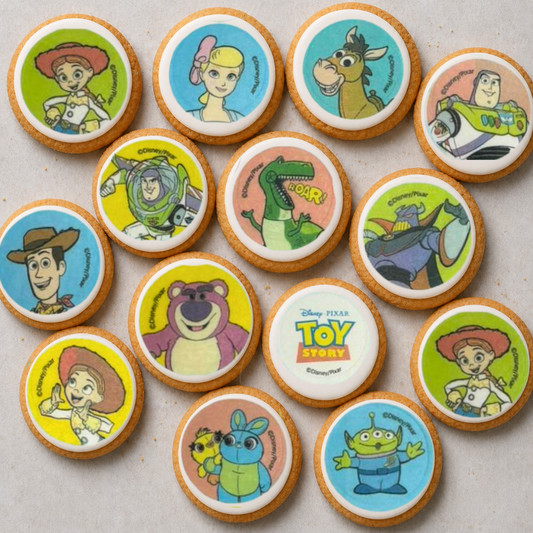 MINI DISCOS DE OBLEA DE TOY STORY REDONDOS DE 3,4CM