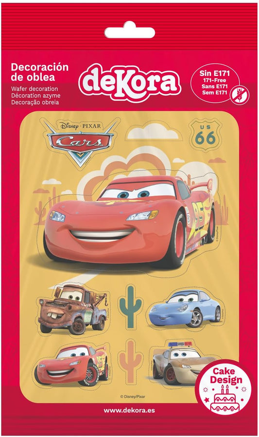 OBLEA PARA TARTAS DE CARS RECORTABLE