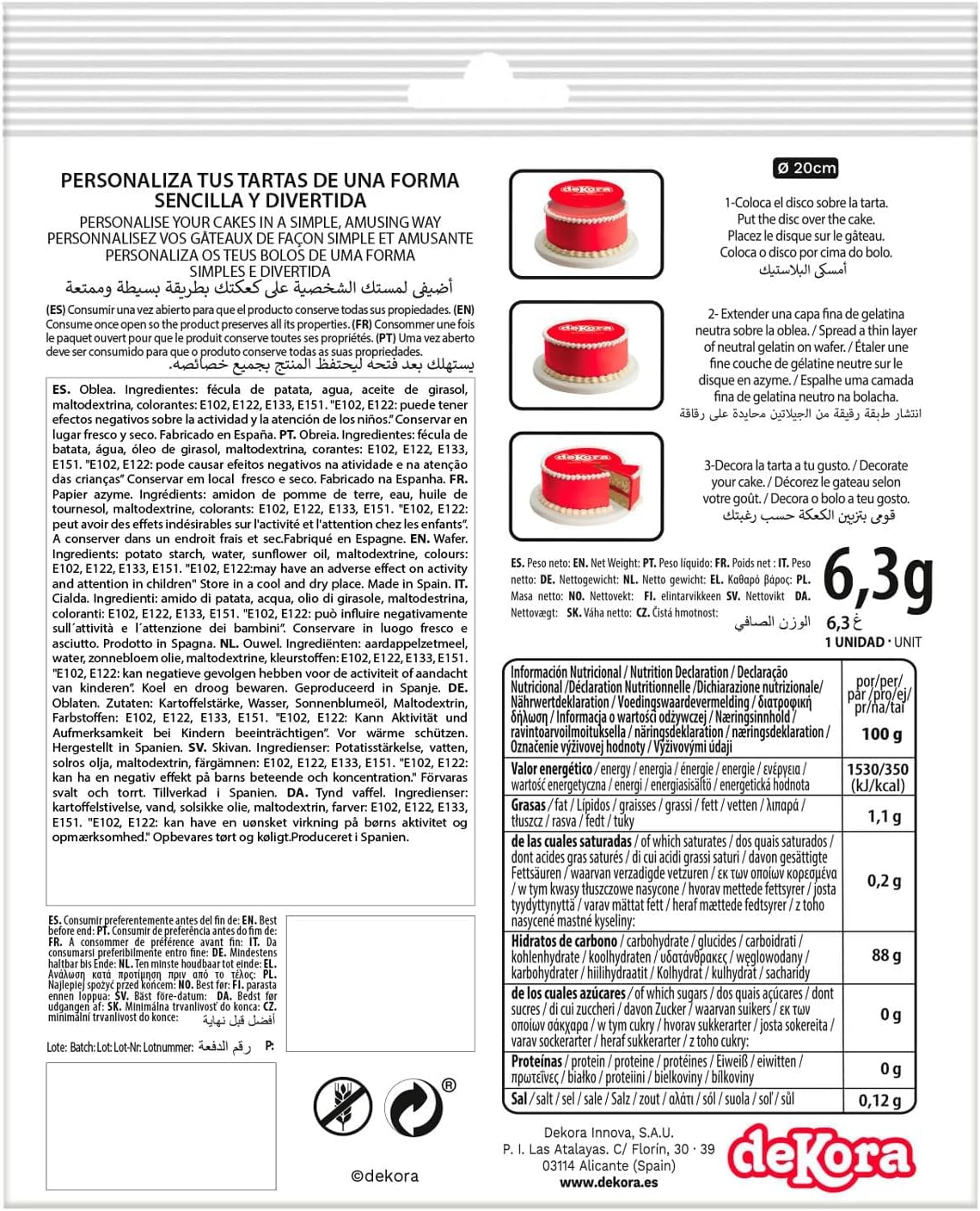 OBLEA PARA TARTAS DE POWER RANGERS REDONDA DE 20CM