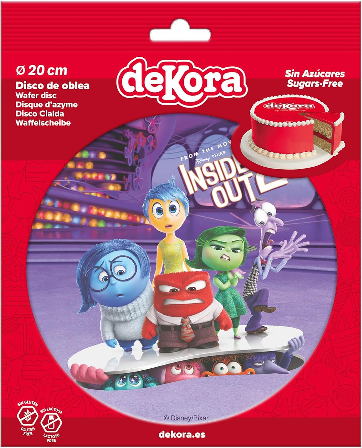 OBLEA PARA TARTAS DE INSIDE OUT REDONDA DE 20CM