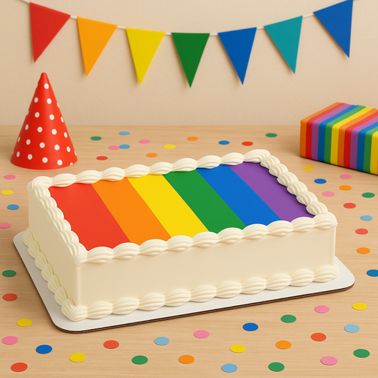 OBLEA PARA TARTAS DE LGTBI RECTANGULAR DE 15X21CM