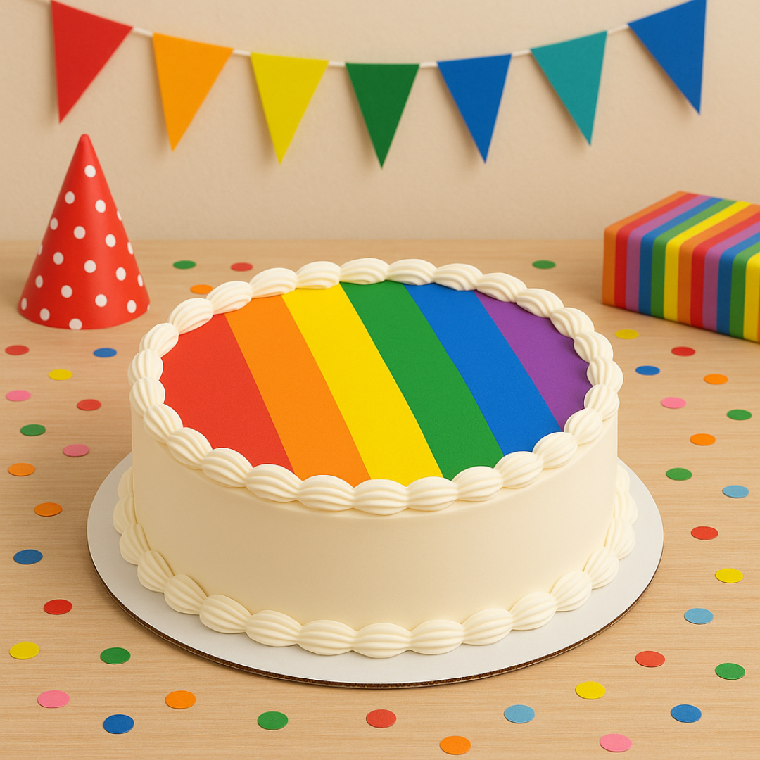 OBLEA PARA TARTAS DE LGTBI REDONDA DE 20CM