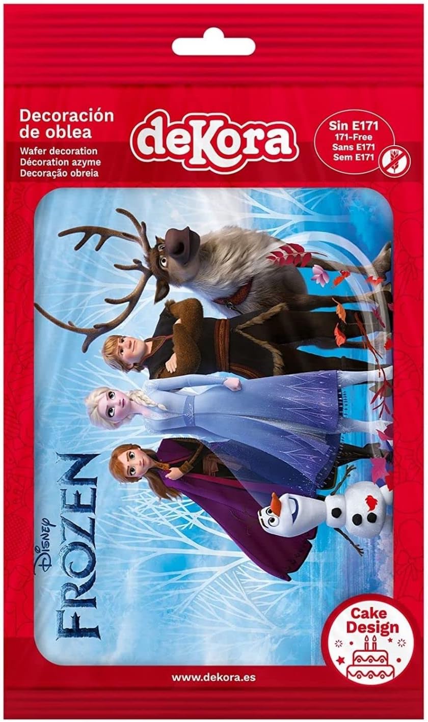 OBLEA PARA TARTAS DE FROZEN RECTANGULAR DE 15X21CM