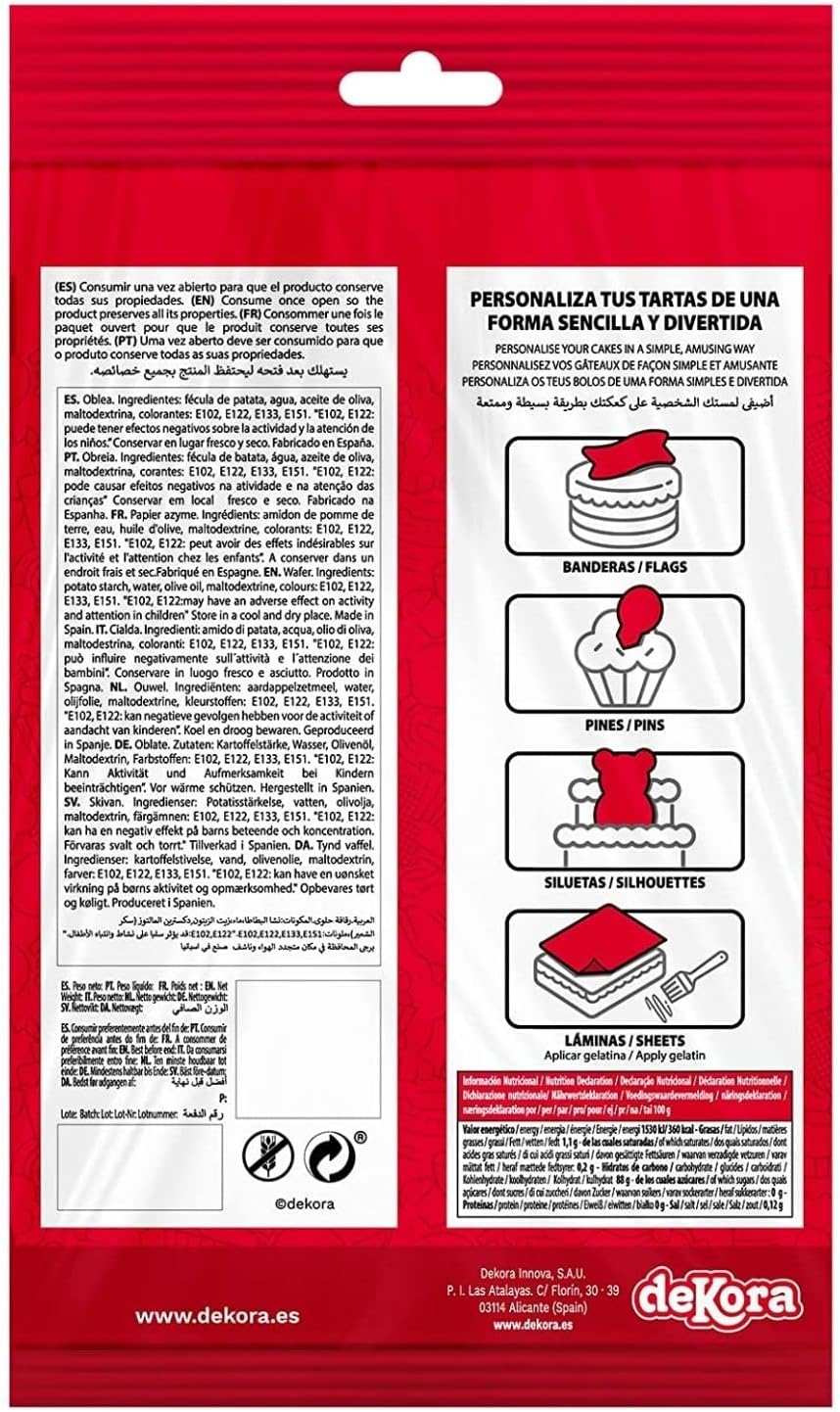 OBLEA PARA TARTAS DE FROZEN RECTANGULAR DE 15X21CM