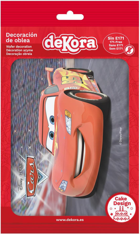 OBLEA PARA TARTAS DE CARS RECTANGULAR DE 15X21CM