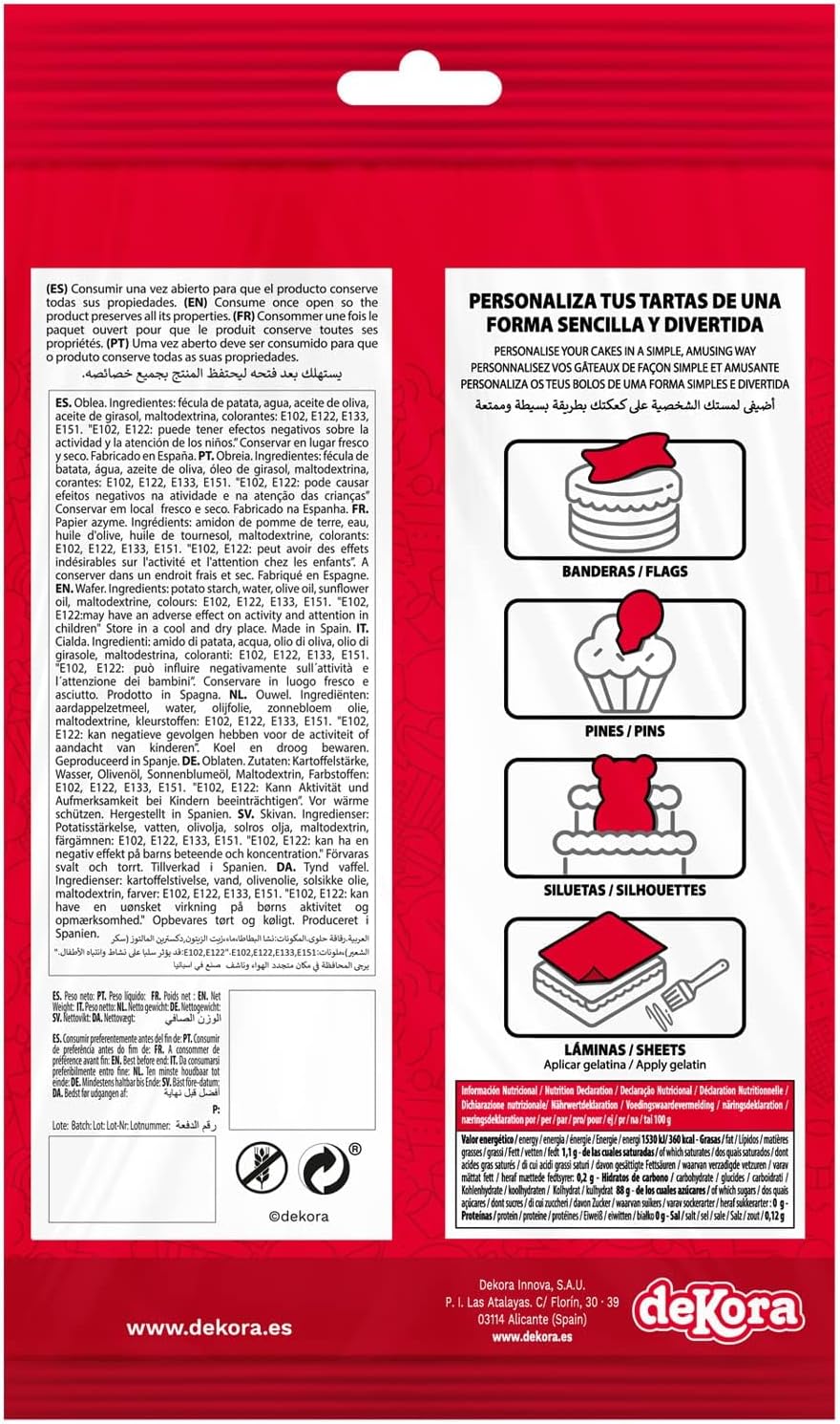 OBLEA PARA TARTAS DE CARS RECTANGULAR DE 15X21CM