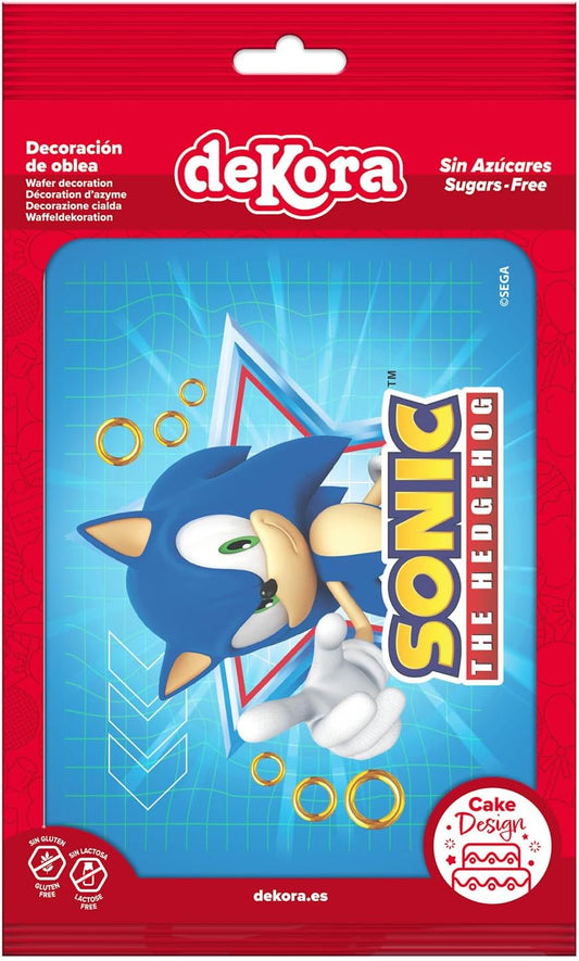 OBLEA PARA TARTAS DE SONIC RECTANGULAR 15X21CM