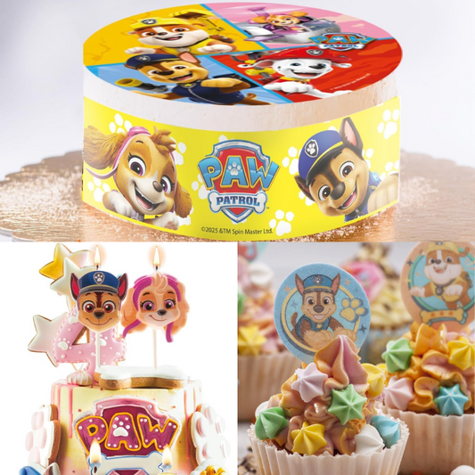 Kit Fiesta Patrulla Canina: Oblea + Velas + Dekorapin + Ribbon
