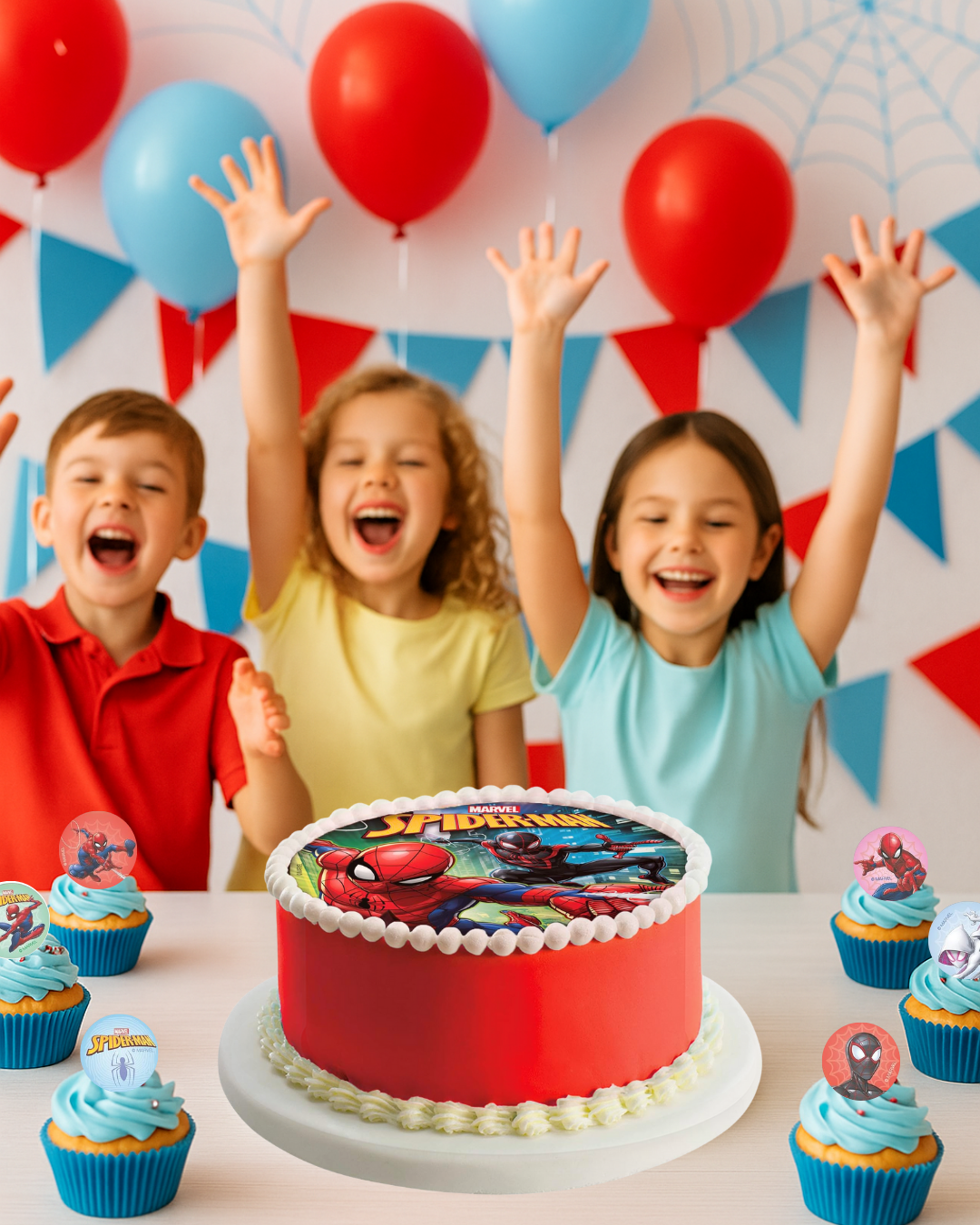 Kit Fiesta Spiderman: Oblea + Figurita + Mini Discos