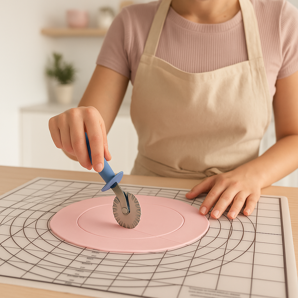 TAPETE ANTIDESLIZANTE FONDANT CIRCULOS CONCENTRICOS 60X58CM