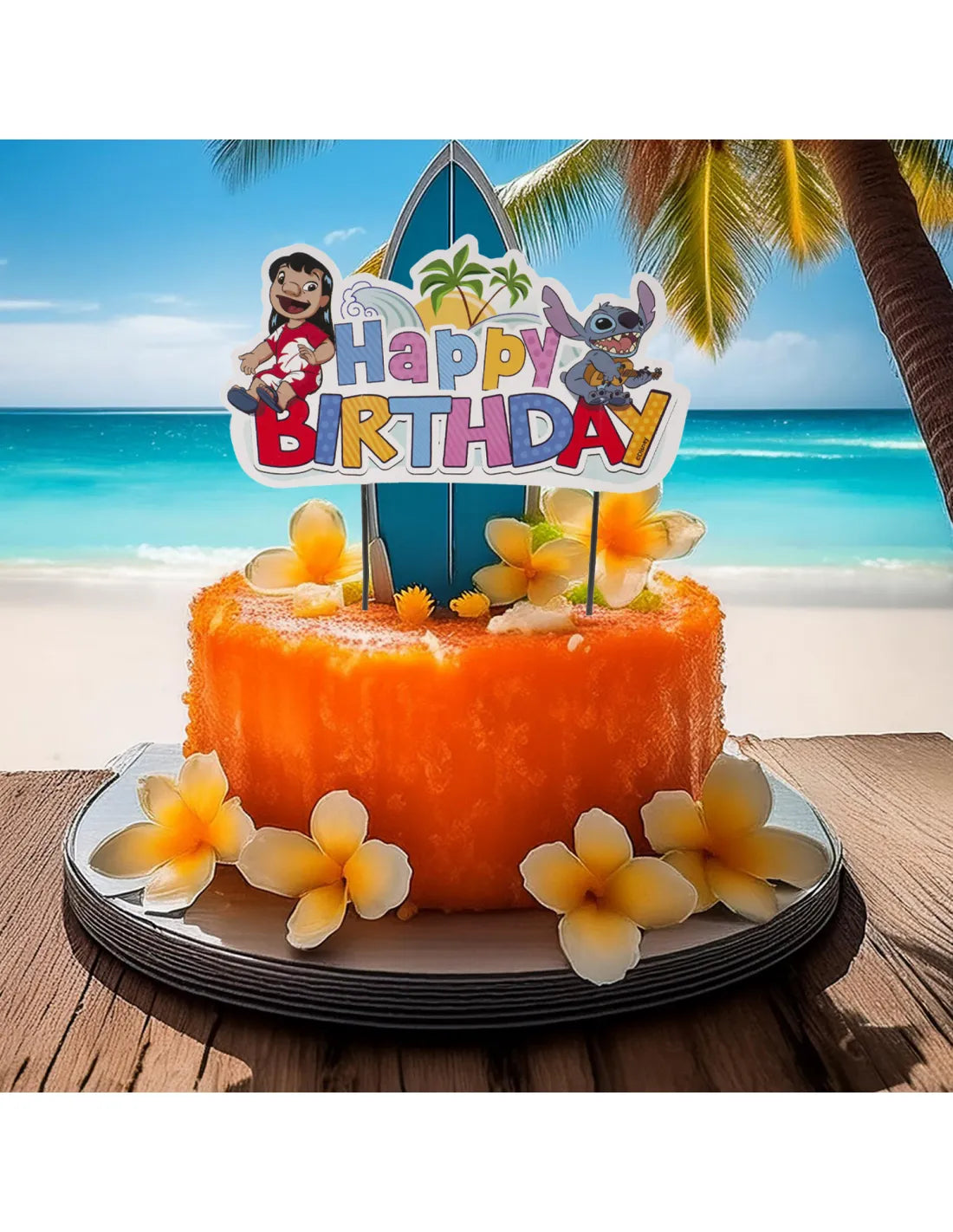 CAKE TOPPER PAPEL STITCH 17,5CM