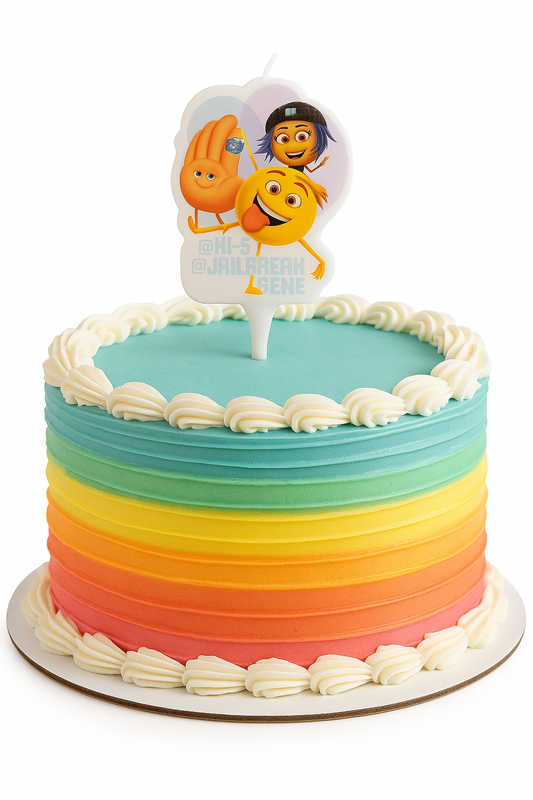 VELA TARTA CUMPLEAÑOS EMOJI