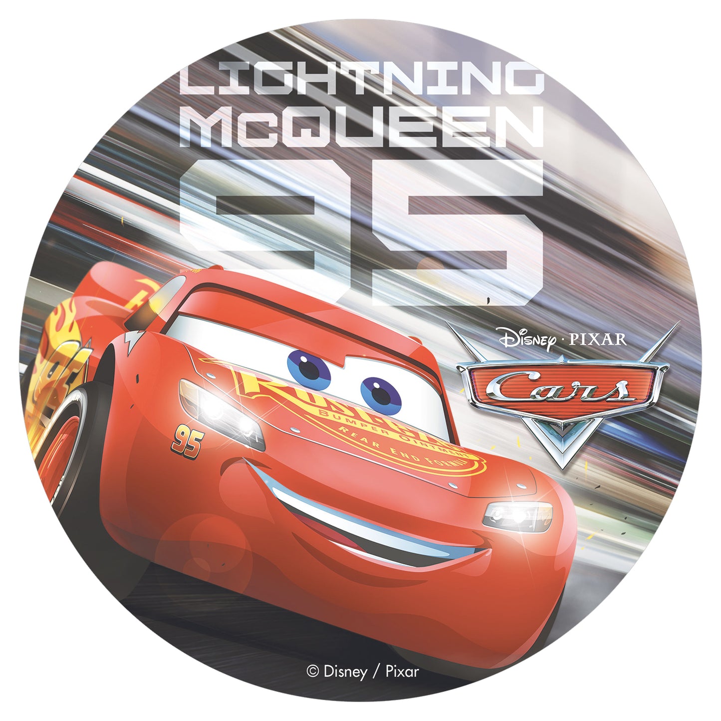 OBLEA PARA TARTAS DE CARS 3 REDONDA DE 20CM