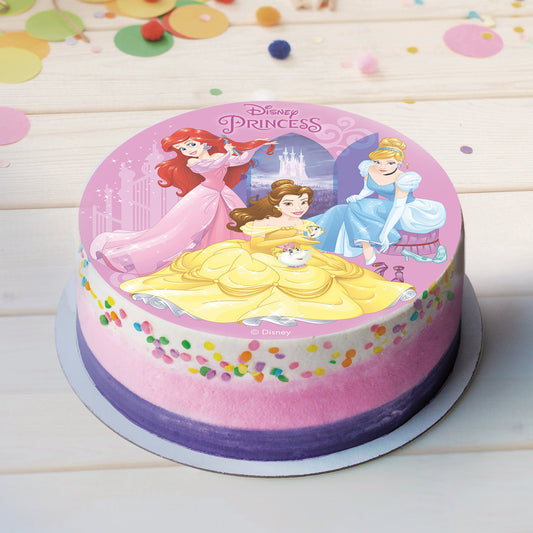 OBLEA PARA TARTAS DE PRINCESAS REDONDA DE 20CM