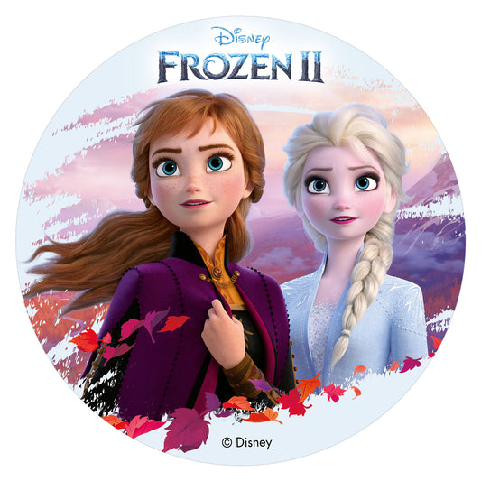 OBLEA PARA TARTAS DE FROZEN 2 REDONDA DE 20CM