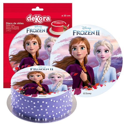 OBLEA PARA TARTAS DE FROZEN 2 REDONDA DE 20CM