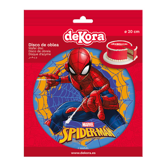 OBLEA PARA TARTAS DE SPPIDERMAN REDONDA DE 20CM