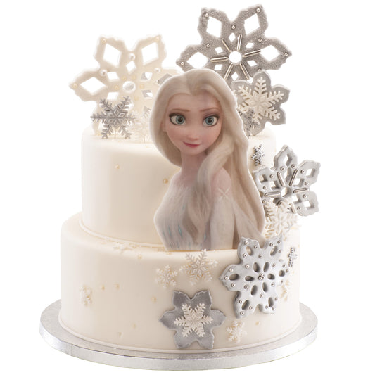 OBLEA PARA TARTAS DE PRINCESA ELSA FROZEN RECORTABLE