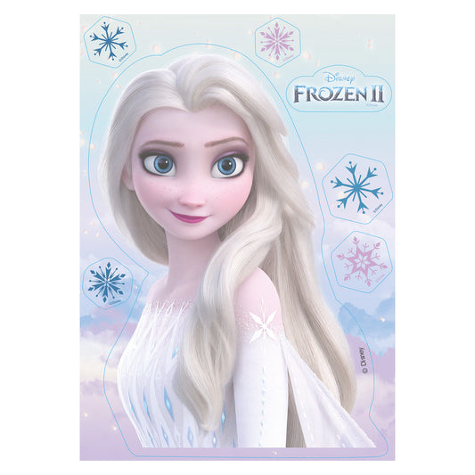 OBLEA PARA TARTAS DE PRINCESA ELSA FROZEN RECORTABLE