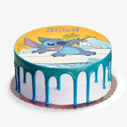 OBLEA PARA TARTAS DE STITCH REDONDA DE 20CM