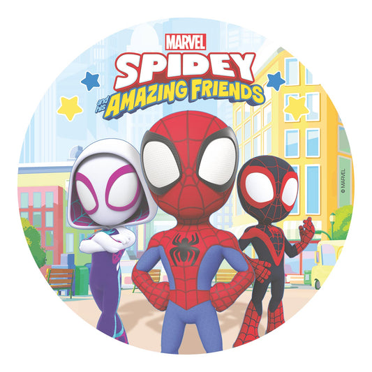 OBLEA PARA TARTAS DE SPIDEY REDONDA DE 20CM