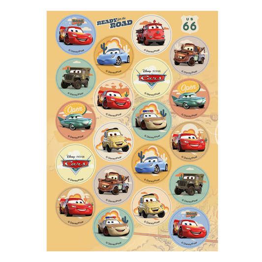 MINI DISCOS DE OBLEA DE CARS REDONDOS DE 3,4CM