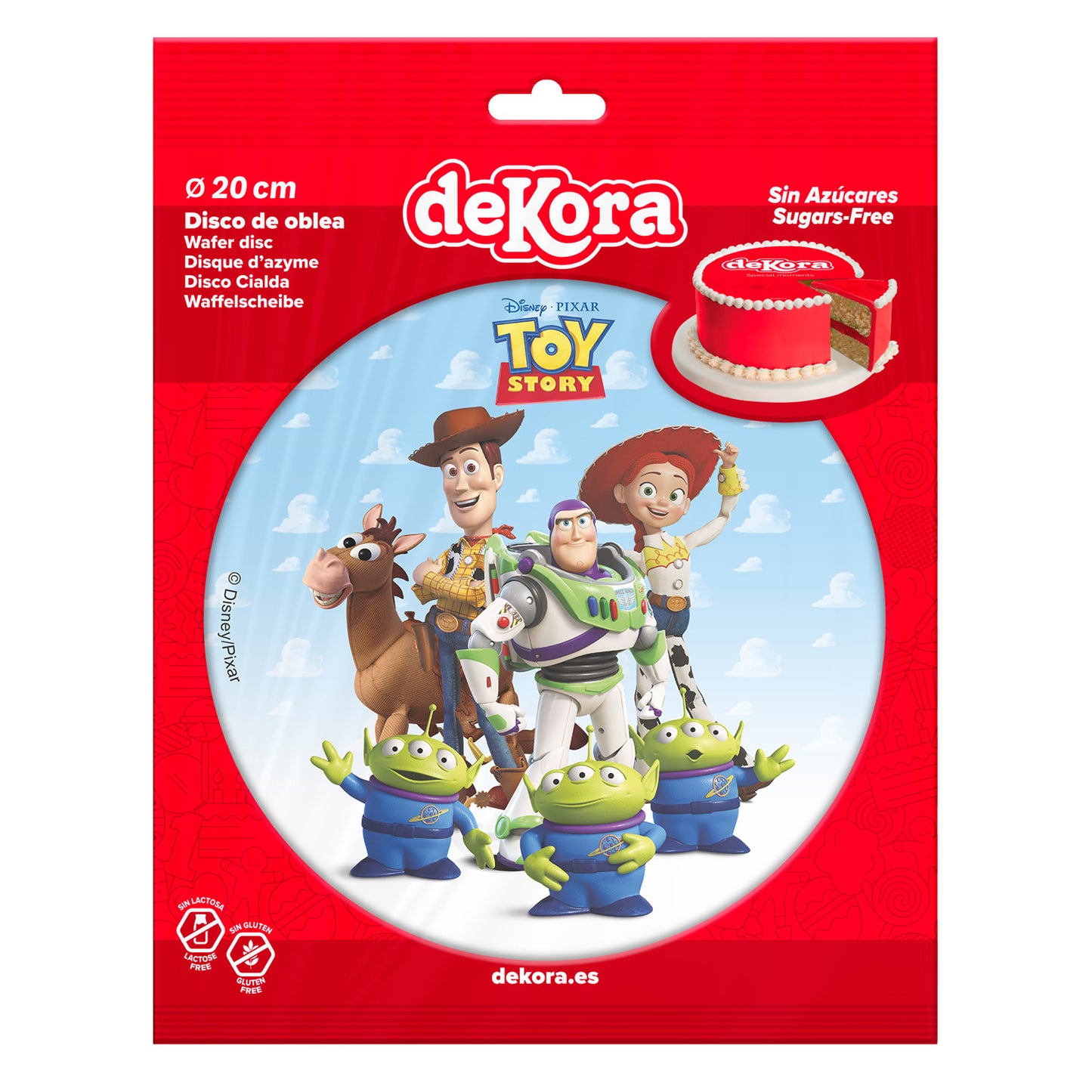 OBLEA PARA TARTAS DE TOY STORY REDONDA DE 20CM