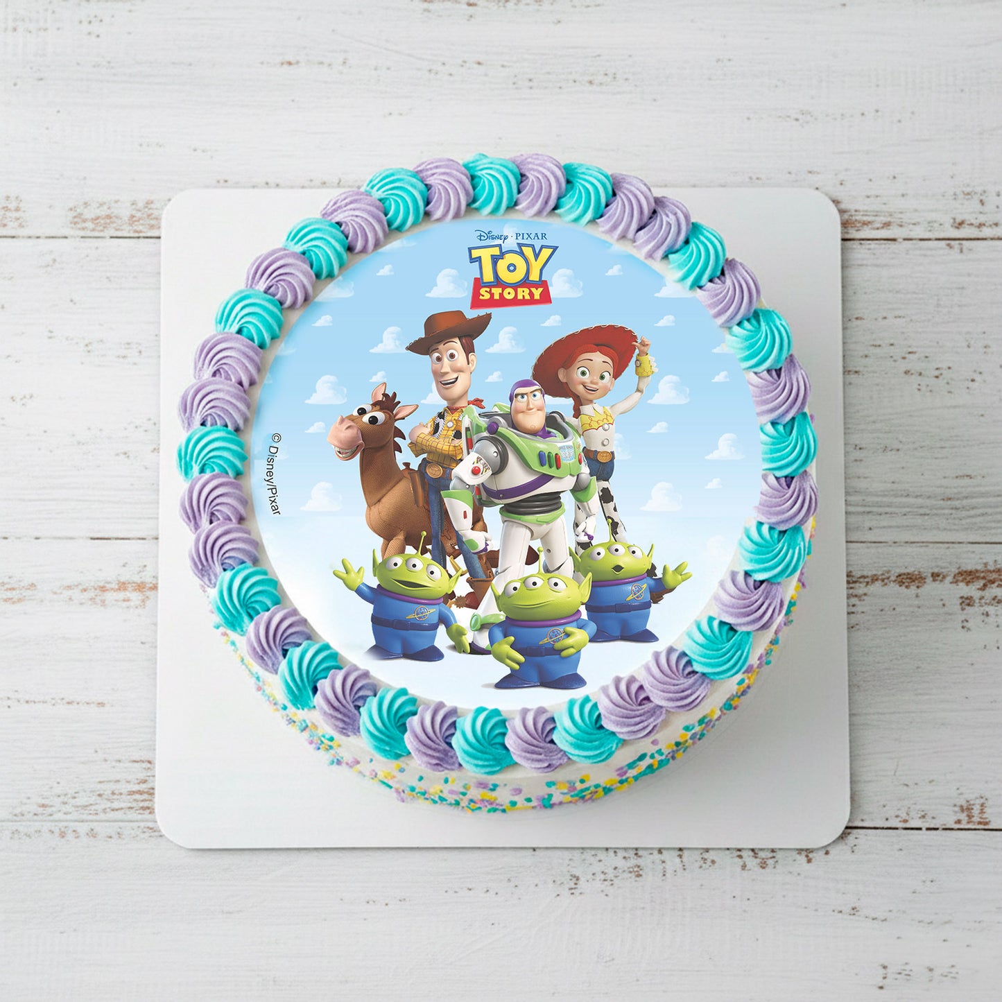 OBLEA PARA TARTAS DE TOY STORY REDONDA DE 20CM