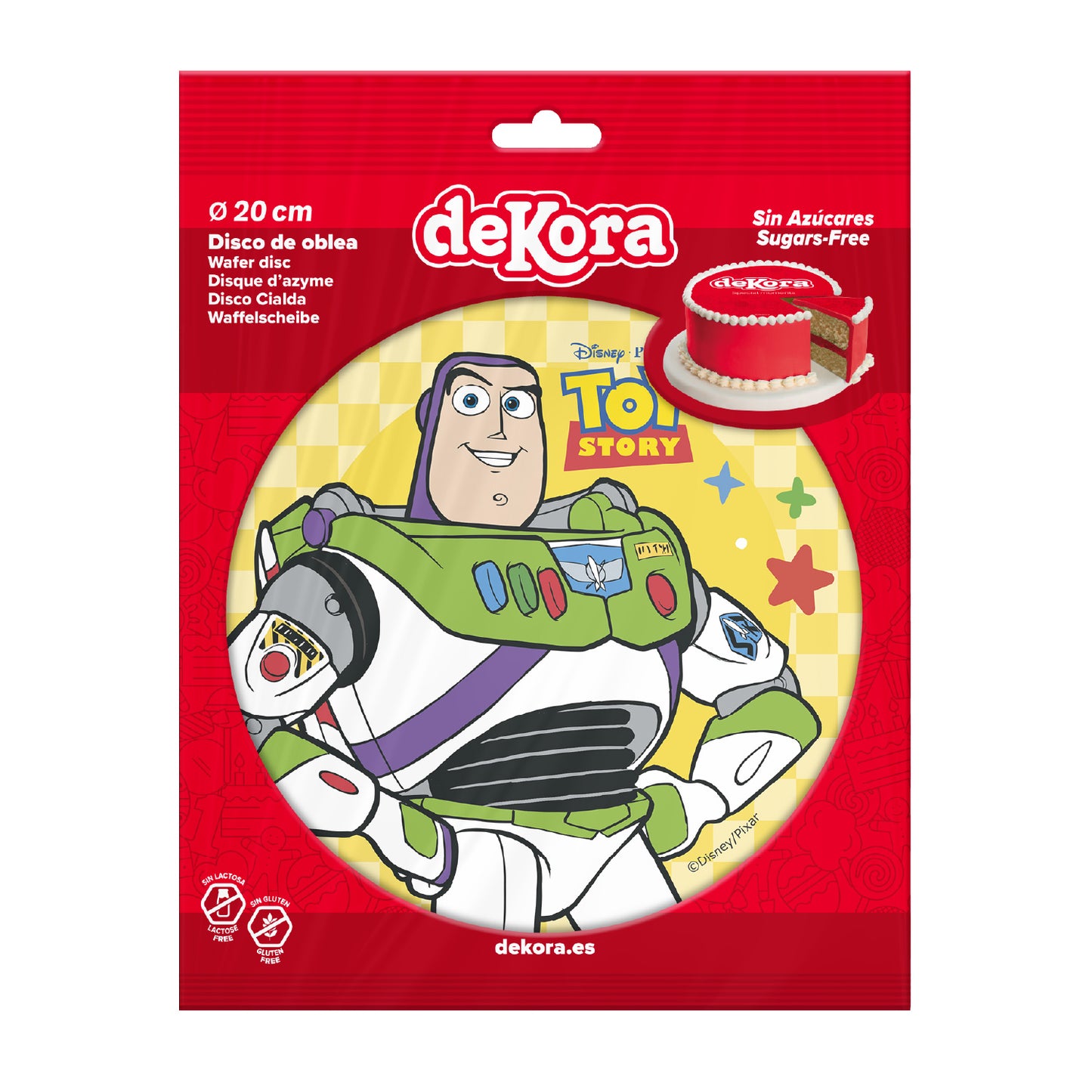 OBLEA PARA TARTAS DE BUZZ LIGHT YEAR REDONDA DE 20CM