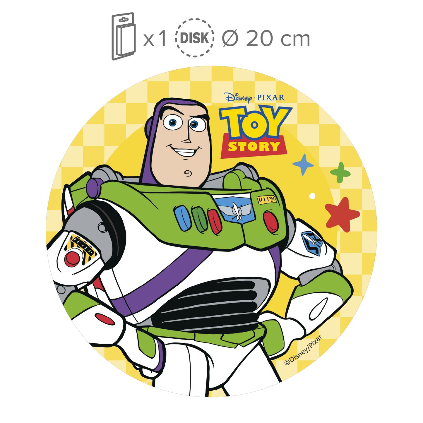 OBLEA PARA TARTAS DE BUZZ LIGHT YEAR REDONDA DE 20CM